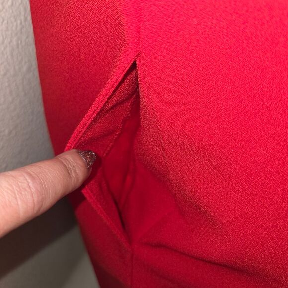 Banana Republic Red Flutter Sleeve Shift Dress Size Petite 00 - Picture 5 of 8